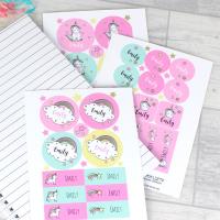 Personalised Baby Unicorn Sticker Set Extra Image 3 Preview